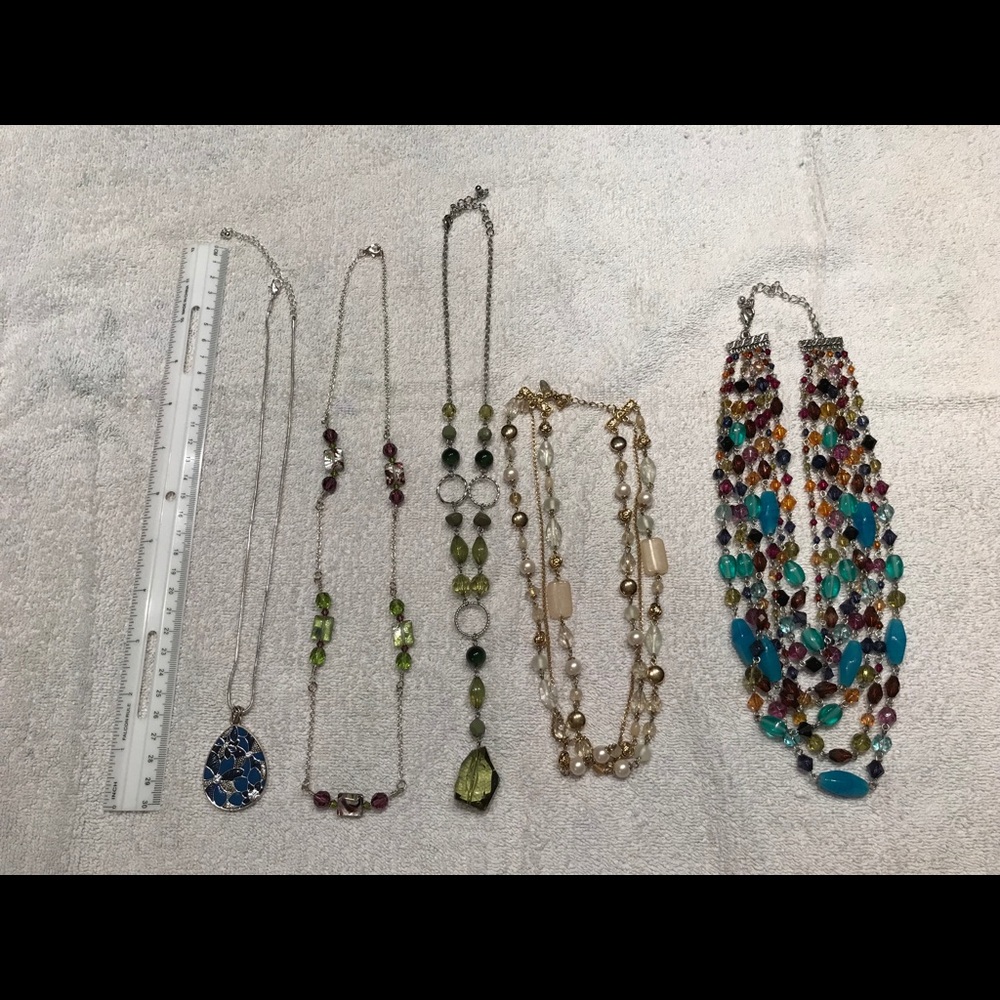 Five necklaces - 2 are Lia Sophia